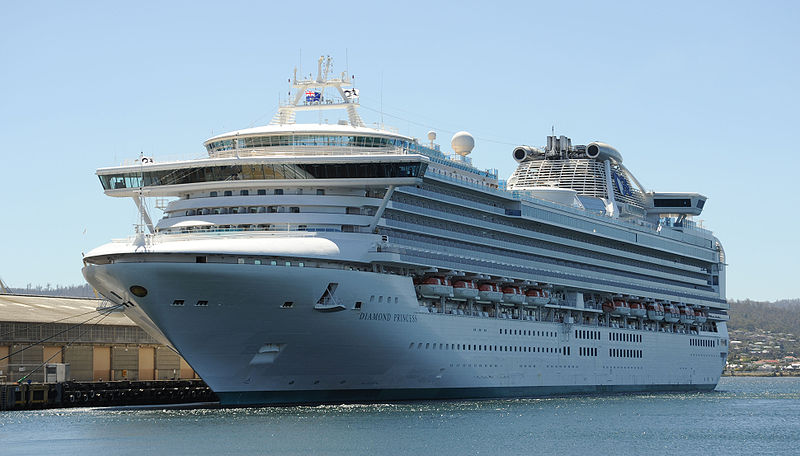 More COVID-19 infections occurred because the cruise ship Diamond Princess was quarantined for two weeks, compared to if the passengers were allowed to disembark immediately. (Credit: Wikimedia Commons)