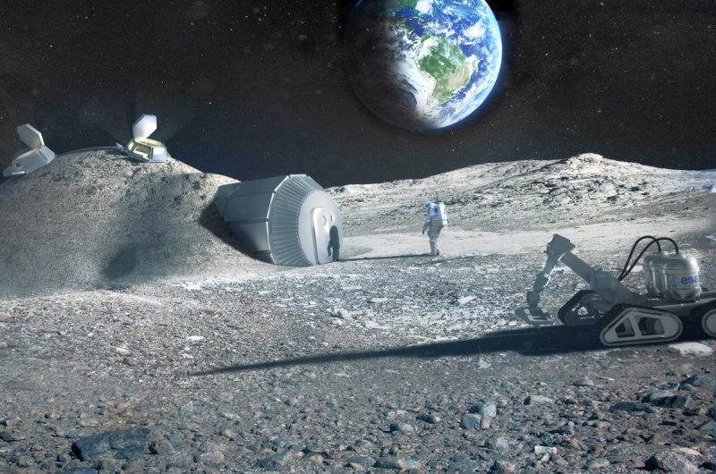 The urea in astronauts’ urine can act as a plasticizer for the concrete used to build moon base structures. (Photo: ESA, Foster and Partners)